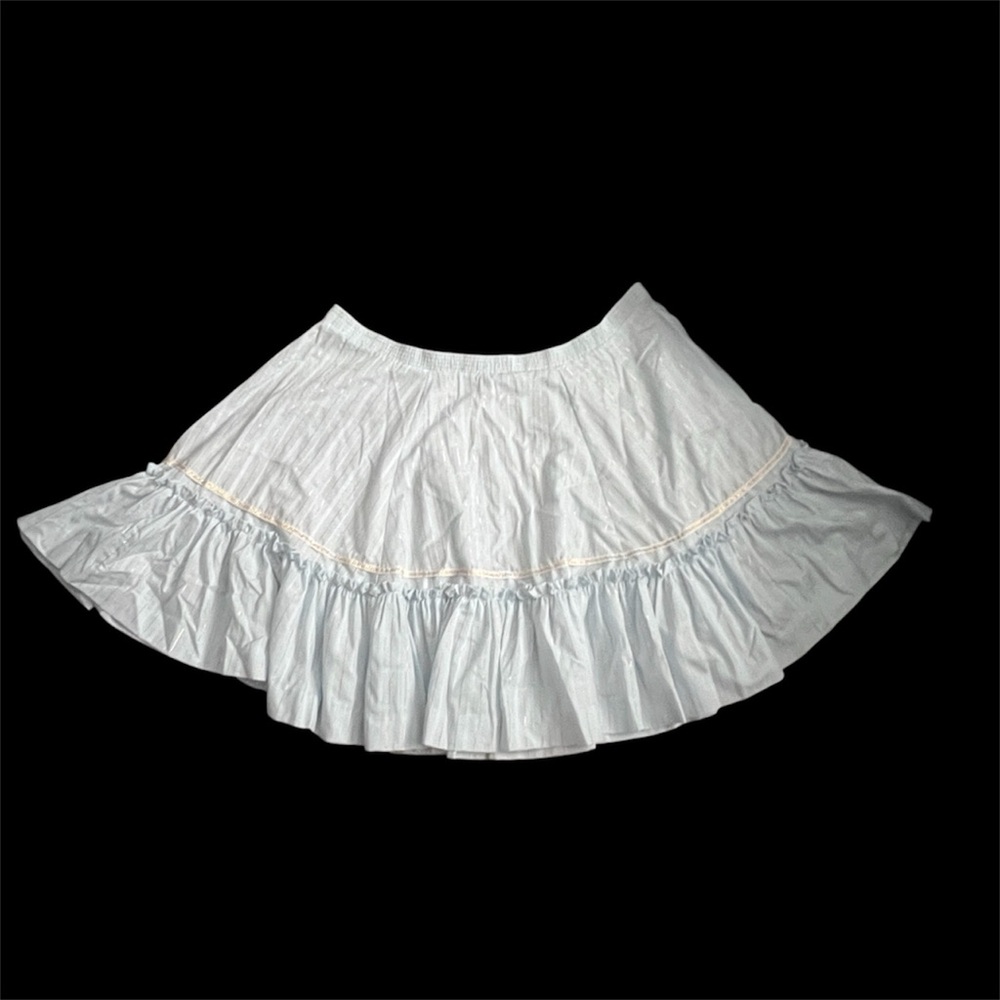 VTG Rockmount Ranch Wear Skirt Blue SZ 32/34 Square Dancing Cowgirl Prairie